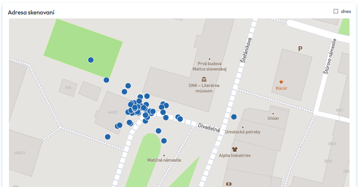 Ověření polohy přes GPS