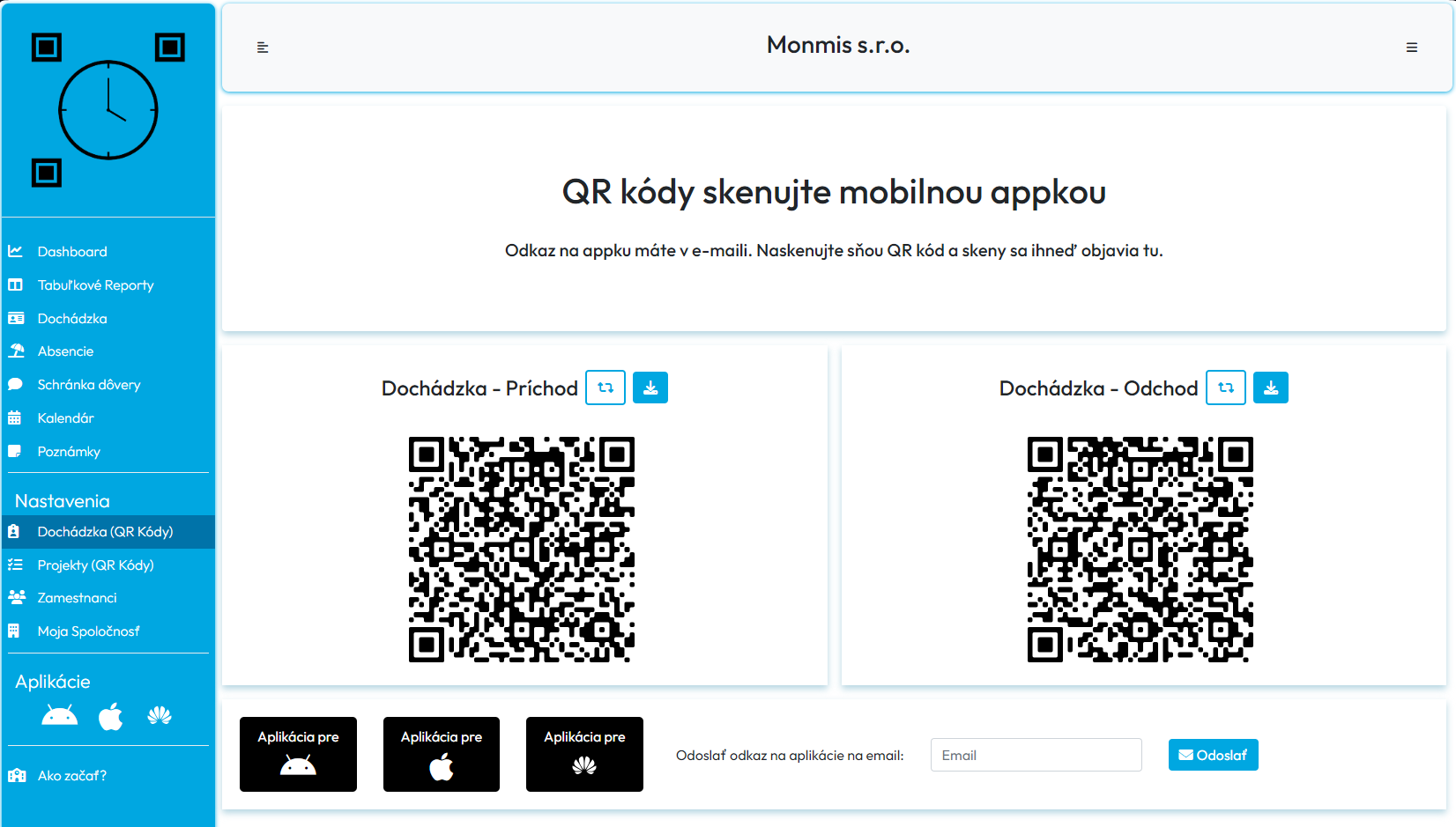 Attendance QR codes